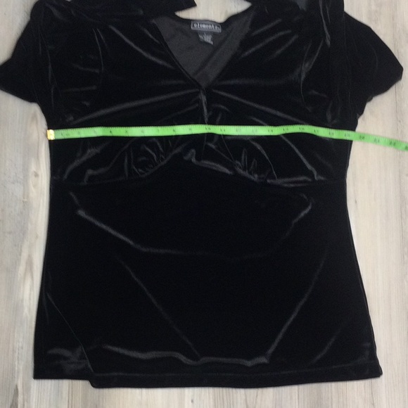EUC Elementz Long Sleeve Black Velvet Top, L - Picture 5 of 10